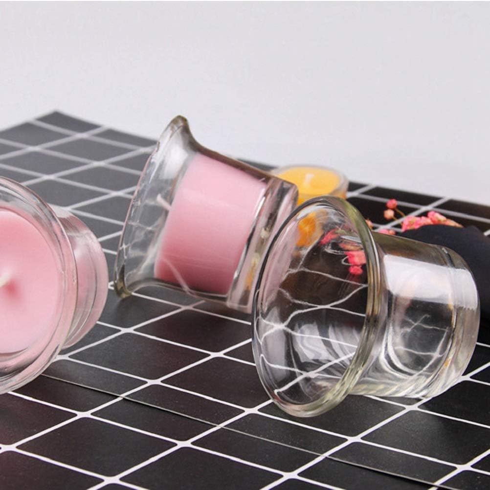 Tebery 2.5 Inches Clear Glass Oyster Tea Light Holders Candle Holders for Wedding, Birthday, Holiday & Home Decoration -Set of 16 : Home & Kitchen