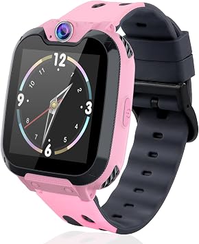 Goodatech Smart Watch for Kids Boys Girls, Pink | 26 Puzzle Games, HD Camera, Video Music Player, Pedometer & Flashlight, Alarm Clock & Learn Card, Audio Book