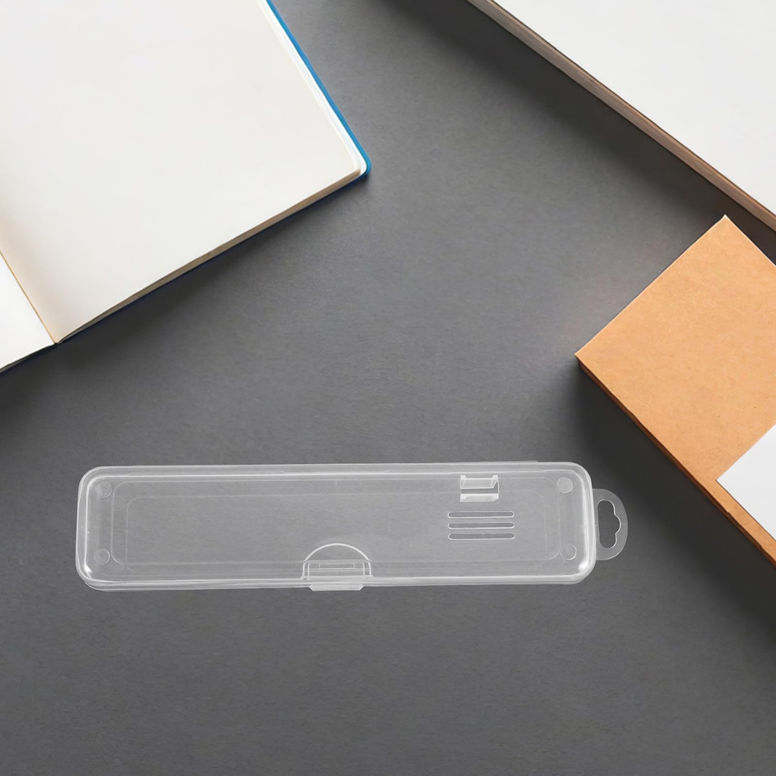 Estuche para 20 raspadores de Lengua, Caja de Almacenamiento de Cubiertos, Caja de Viaje para raspadores de Lengua con Soporte para Cepillo de Dientes, Cuchara y Tenedor, Ideal para Camping