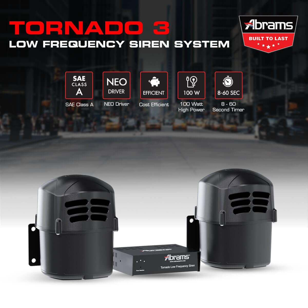 Amazon | Abrams Tornado 低周波サイレン交差点クリアリング