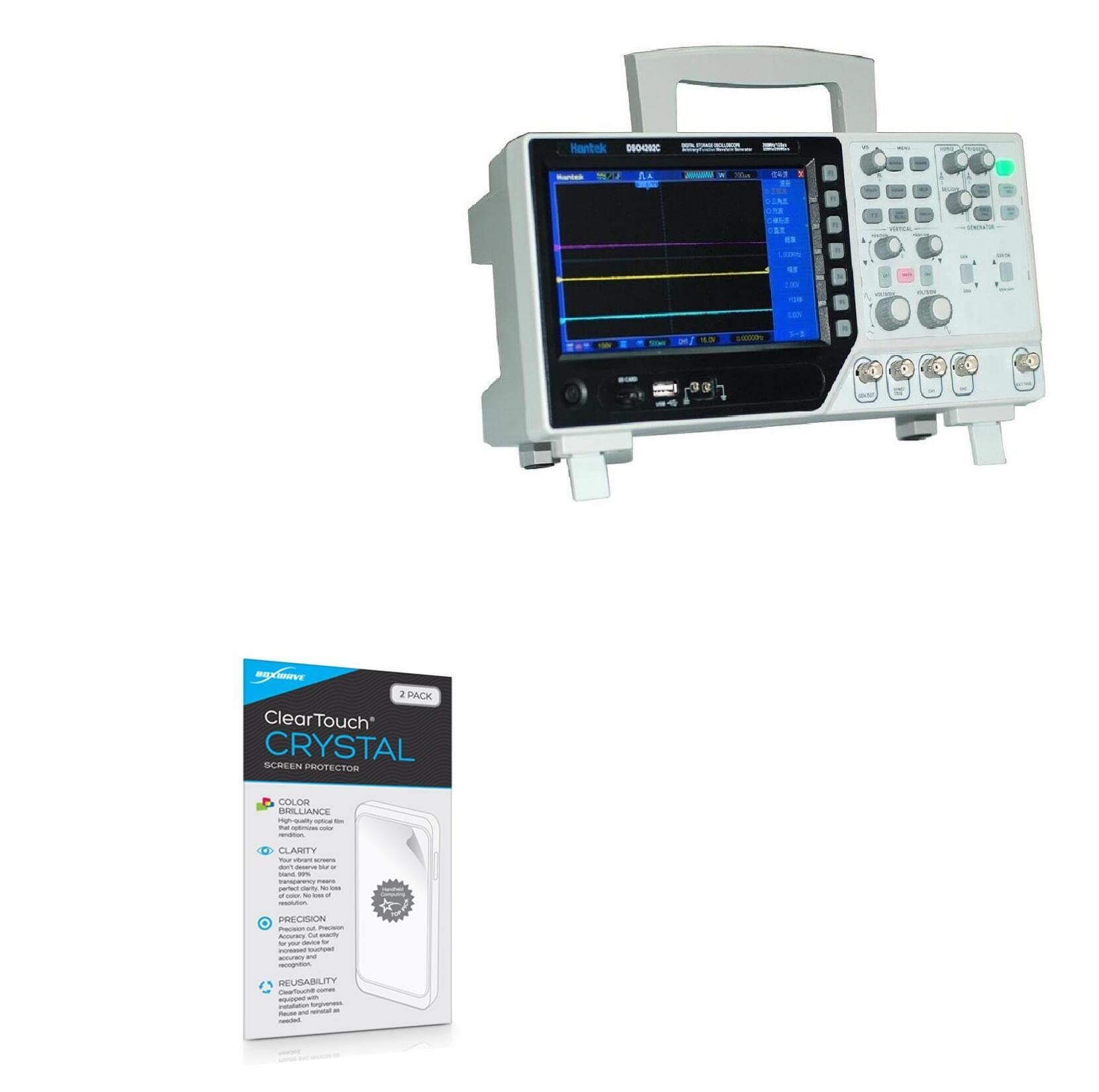 BoxWaveScreen Protector Compatible with Hantek DSO4202C - ClearTouch Crystal (2-Pack), HD Film Skin - Shields from Scratches