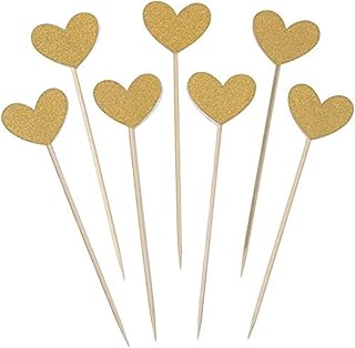 Confetti! 40-piece Heart Cupcake Toppers - Adorable Love-Themed Decorati...