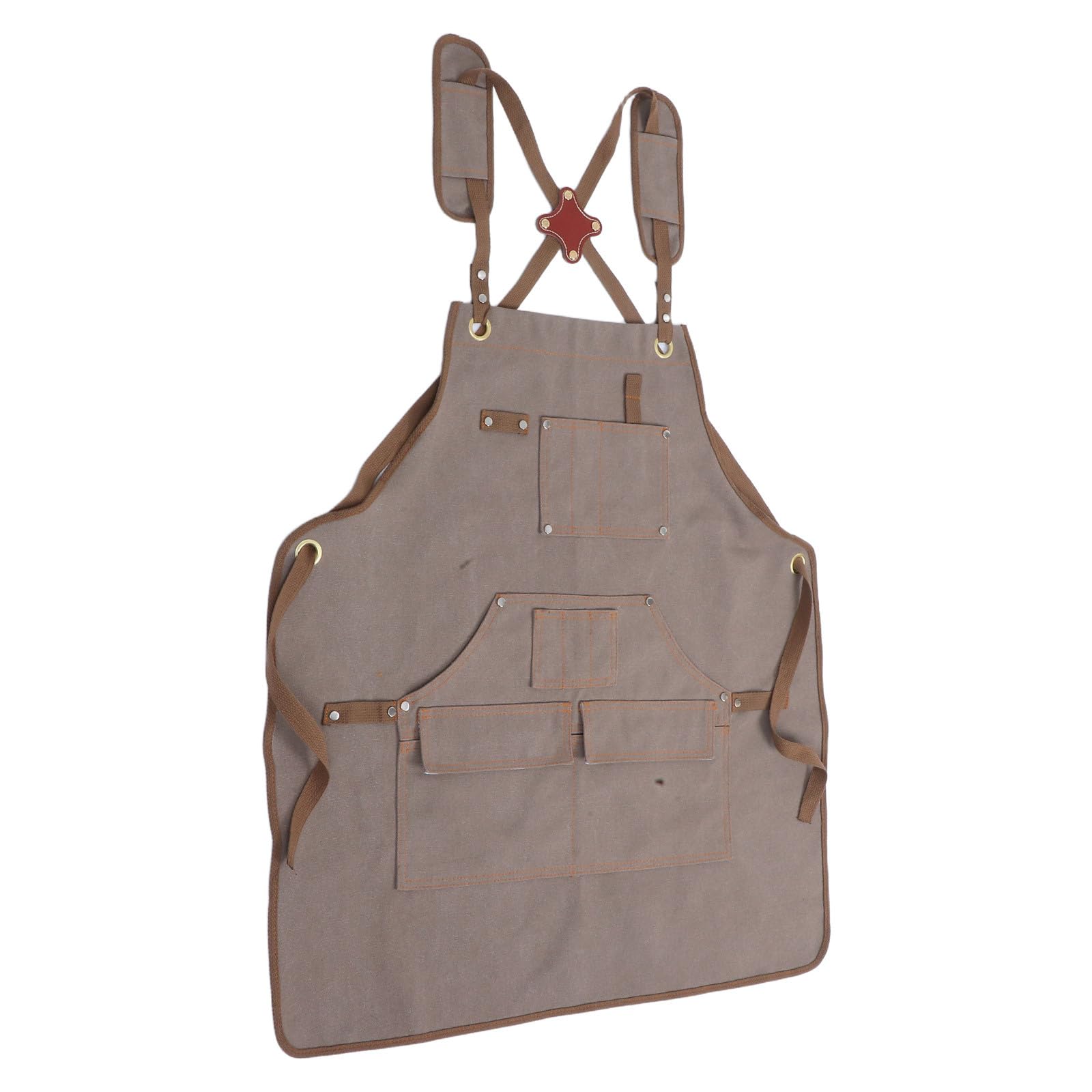Delantal de Lona con Bolsillos para Trabajo y Jardinería Tirantes Cruzados Ajustables para Carpinteros Chefs y Resistente y Cómodo para Uso Prolongado Taller y Cocina