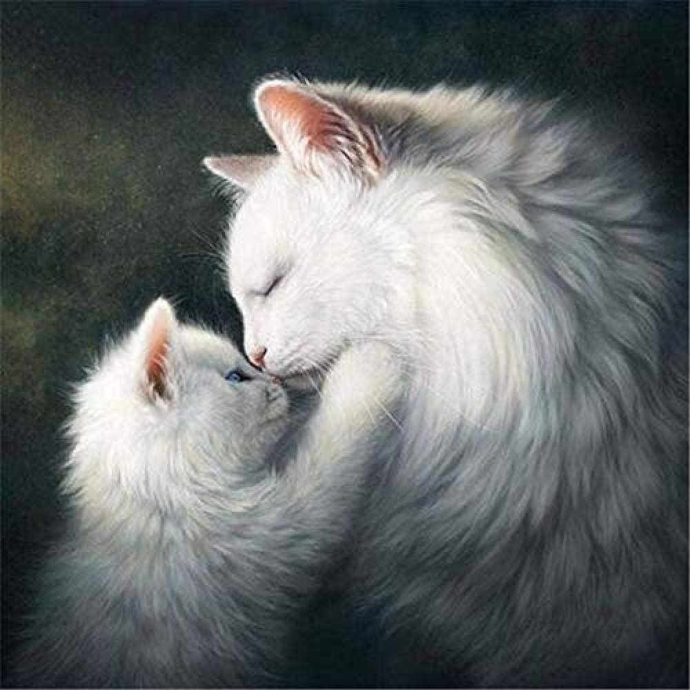 Rompecabezas De 1000 Piezas, Rompecabezas De Animales De Gato Blanco Para La Familia, Educación De Inteligencia De Madera Para Niños Juguete De Rompecabezas, Juegos Divertidos De Diy Para Padres E