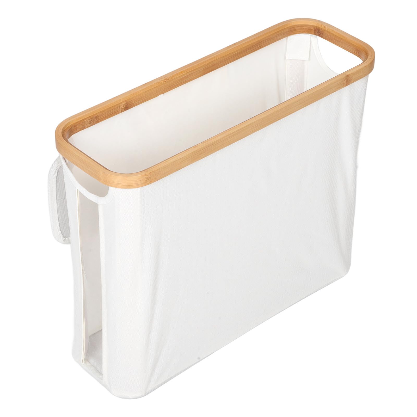 Porte-papier toilette en tissu avec réserve de rouleaux et couvercle beige compact