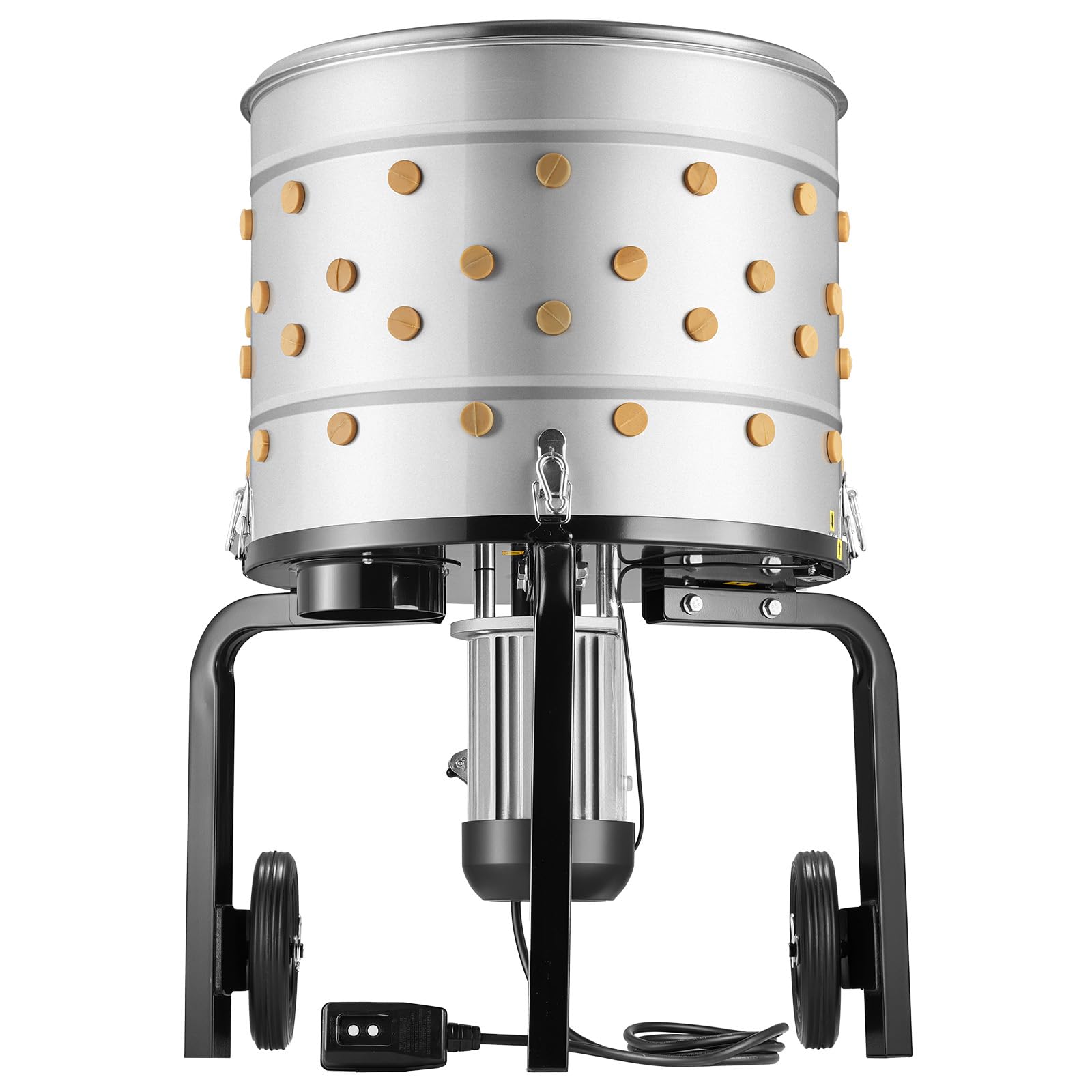VEVOR Spiumatrice Elettrica per Pollame da 900 W, Spiumatrice per Polli a Tamburo in Acciaio Inossidabile Velocità 230 giri/min, Spennatrice Rotante per Spiumatura di Polli, Anatre, Tacchini