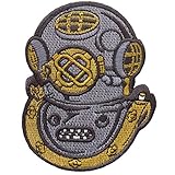 Mark V Helmet Hard Hat Patch Embroidered Iron On Navy Rescue Scuba Deep Diving Emblem Souvenir
