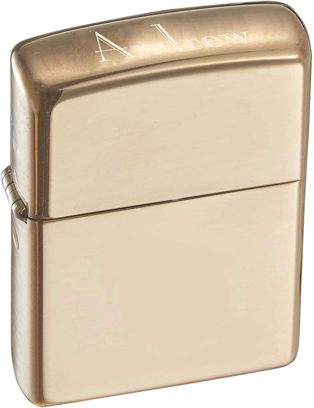 Personalized High Polish Brass Zippo Lighter with Laser