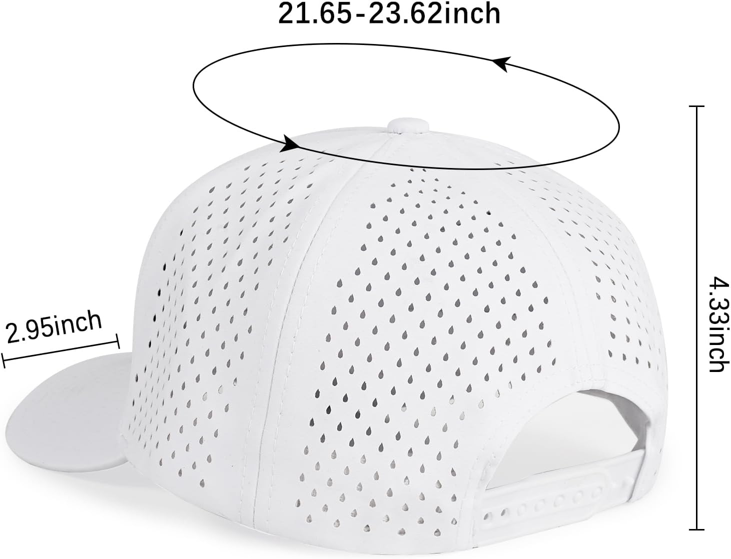 HH HOFNEN Quick Dry Baseball Cap Mesh Snapback Hat Sun and Rain Protection Golf Ball Cap for Men Women - Image 4