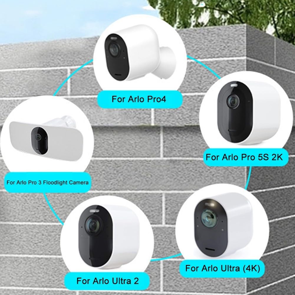Panneau Solaire 5W pour Caméras de Sécurité pour Arlo, Alimentation Continue pour Arlo Pro 5S 2K 4 3 Projecteur Ultra 2 (4K) et Go 2 Caméras, Résiste de -20℃ à 60℃ Installation facile