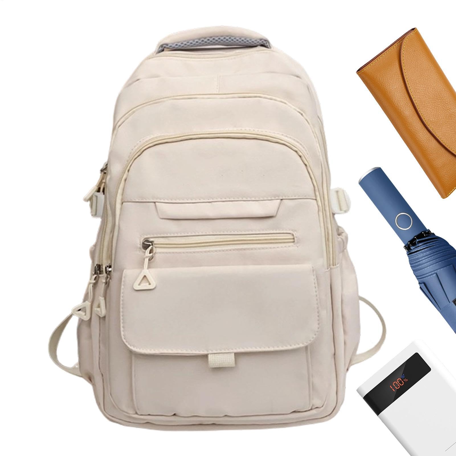 Mochila para secundaria multicompartimento de gran capacidad con bolsillo para botella 8