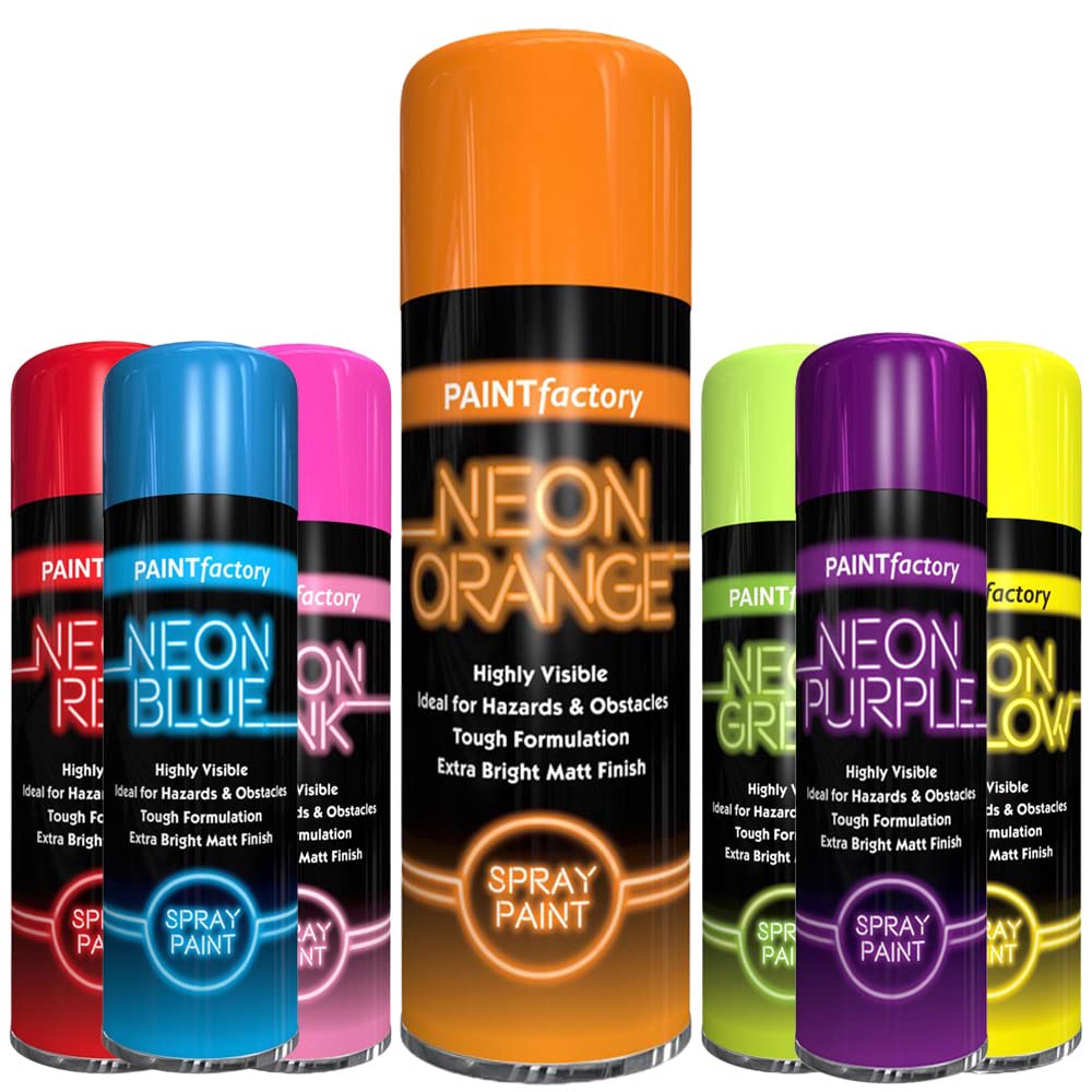 Classic Signature Orange - 1 X Neon Spray Paint 200Ml Aerosol Spray Paint Fluorescent Bright Graffiti (Banksey) Matt Finish