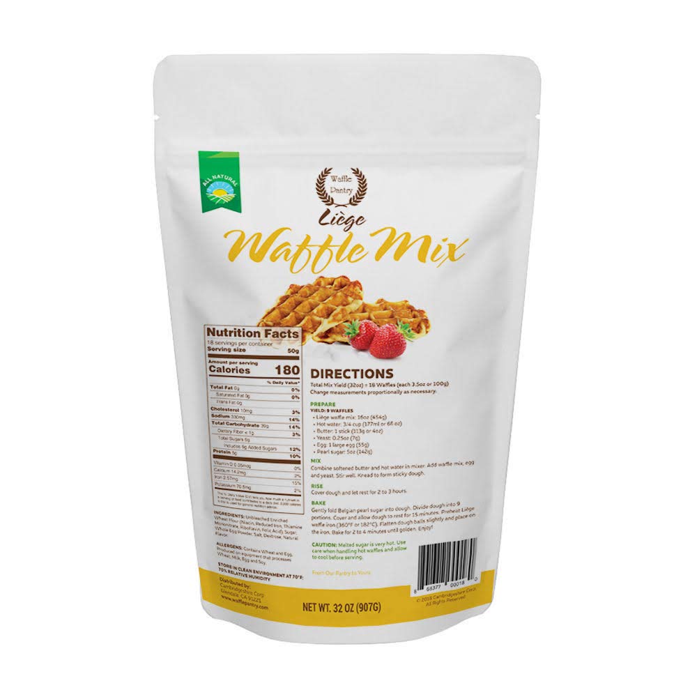 Waffle Pantry Liege Waffle Mix 32 Oz Grocery Gourmet Food Amazon Com