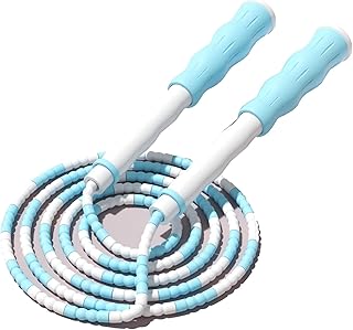 Segmented Ing Rope, Segmented Ing Rope Adjustable Untangled Beaded Flexible PP Plastic Ing Rope for Kids (Blue)