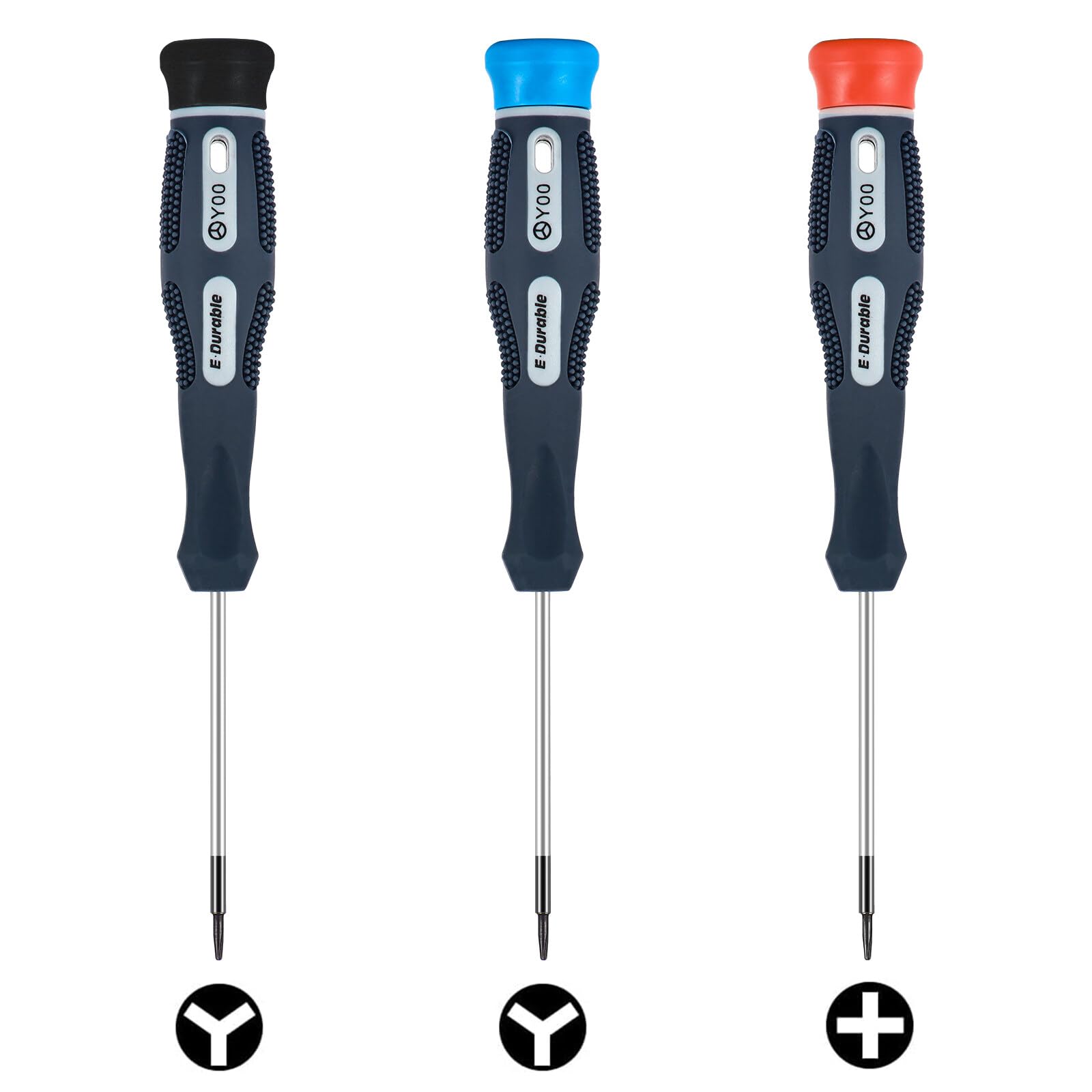 Triwing Screwdriver Set for Nintendo Switch, 3pcs Professional Nintendo Switch Screwdriver Repair Kit, Y Shaped Tip & Cross Shaped Wing Magnetic Screwdrivers Compatible with NS Switch Controls