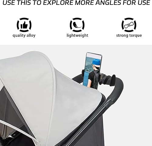 Miniatura 3 de Soporte de teléfono para cochecito portátil, portátil, flexible, soporte para teléfono celular, soporte universal para carriola, accesorios