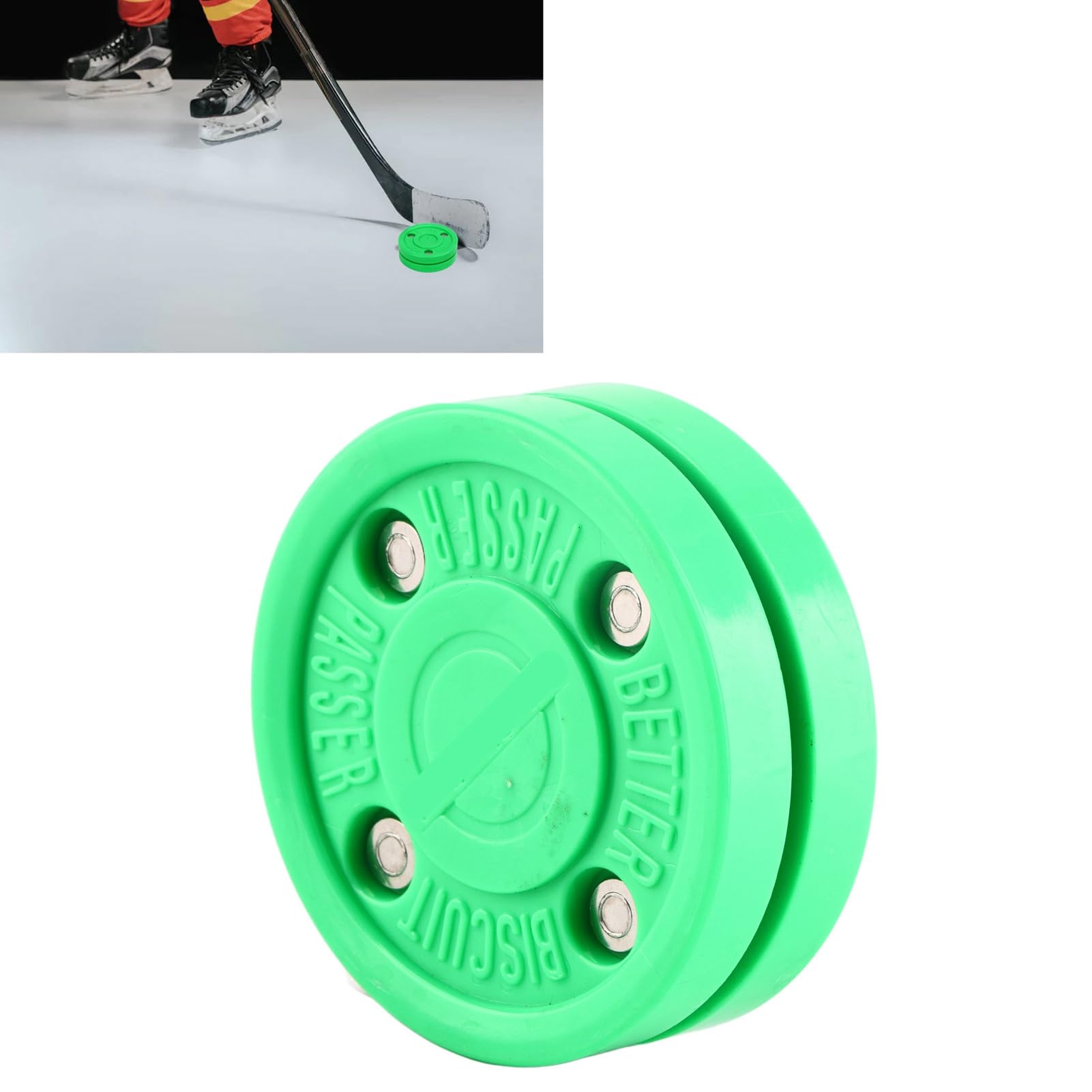 Puck de Hockey lvifloaeice Polyoxyméthylène Green Gree Dary Puck for Daily Training Roulers Pating Accessoires pour Les Tables de Jeu