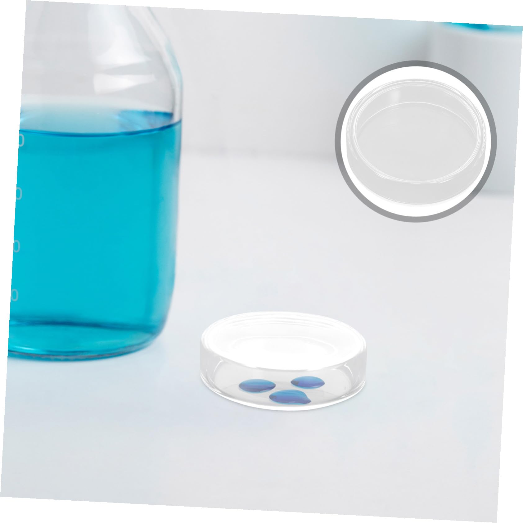 10 piezas Placas Petri de Vidrio Borosilicato Resistentes Altas Temperaturas con Tapa Reutilizables para Cultivo Celular y Experimentos de Laboratorio