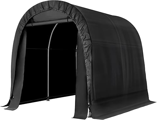 Miniatura 8 de Cobertizo de almacenamiento portátil para exteriores, 6 x 8 pies, impermeable, resistente a los rayos UV, con puerta enrollable, tienda de campaña