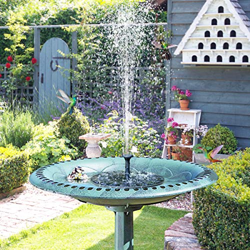 SOARAISE Solar Fountain with Battery Pack, 2.5W Powered Fountain Bird Bath Fountain Pump Free-Standing Outdoor Solar Panel Kits Water Pump for Birdbath, Garden, Pool, Pond - Thumbnail 4