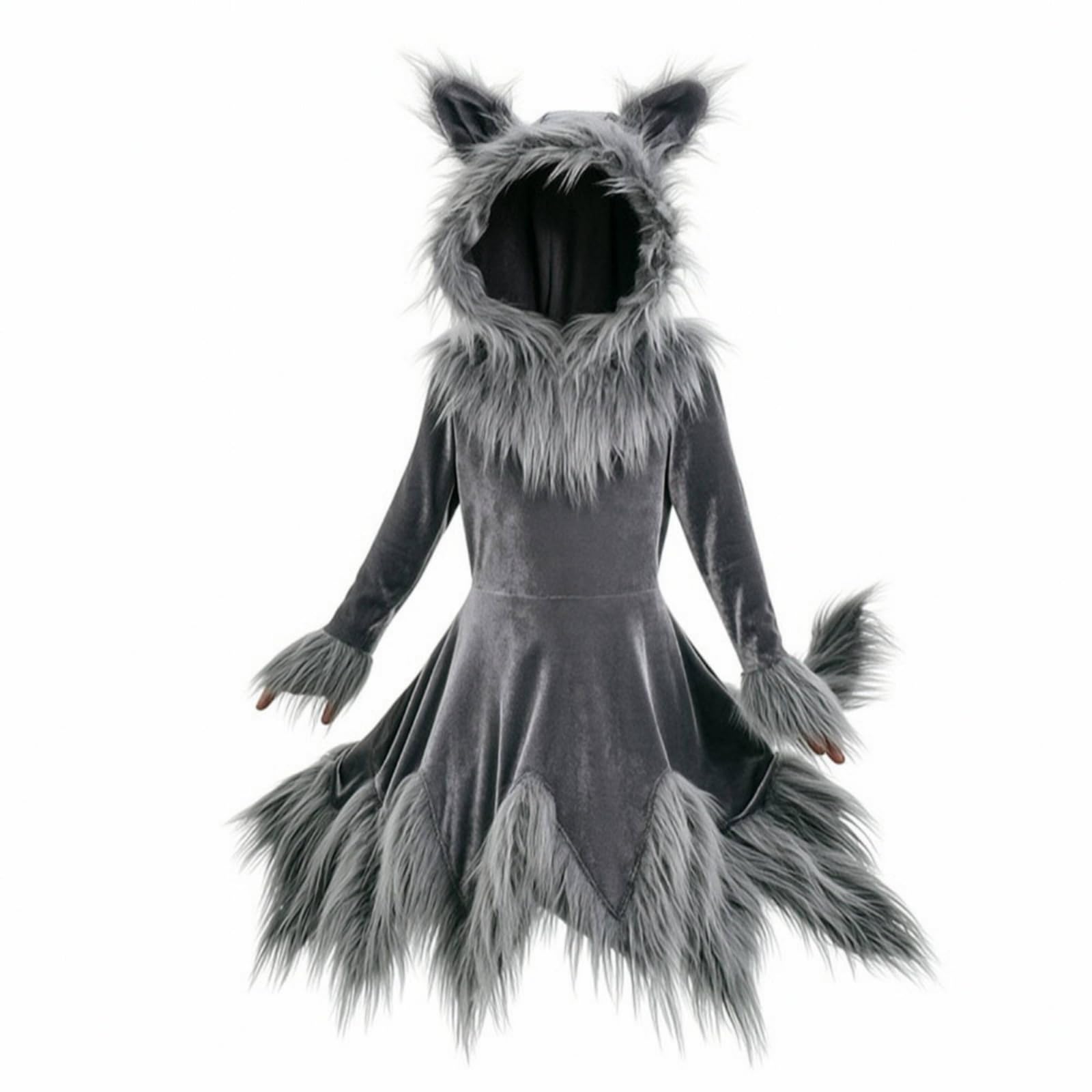 Vestido Canino con Capucha Cómodo Disfraz Canino con Capucha Acogedor para Niñas, Niños, 儿童, L