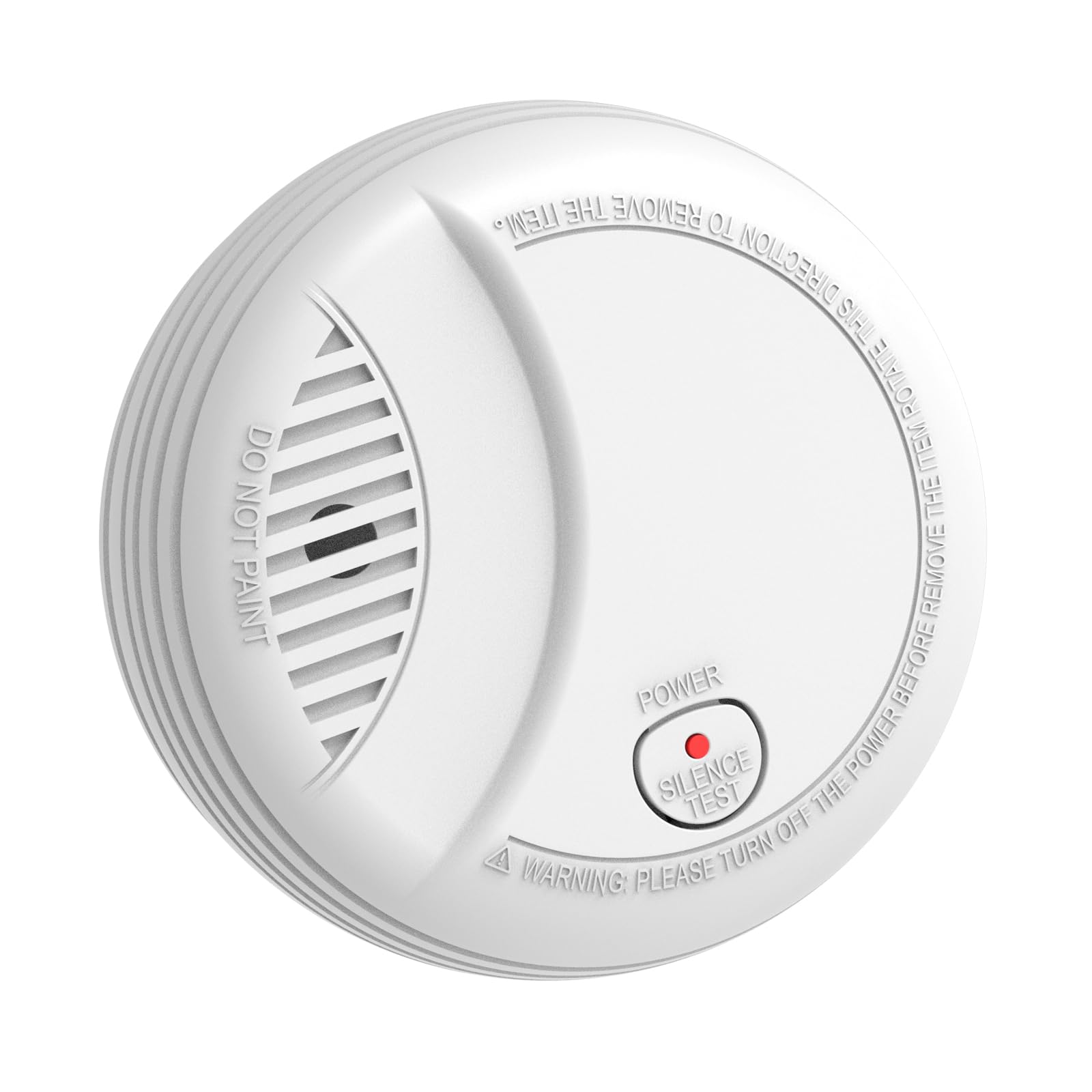 Hapippofa Smoke Alarms for Home,10 Year Sensor Life Fire Alarms with Test/Silent Button, Replaceable 9V Battery Powered Smoke Detector,Conforms to EN 14604 Standard,Standalone,1 PCS