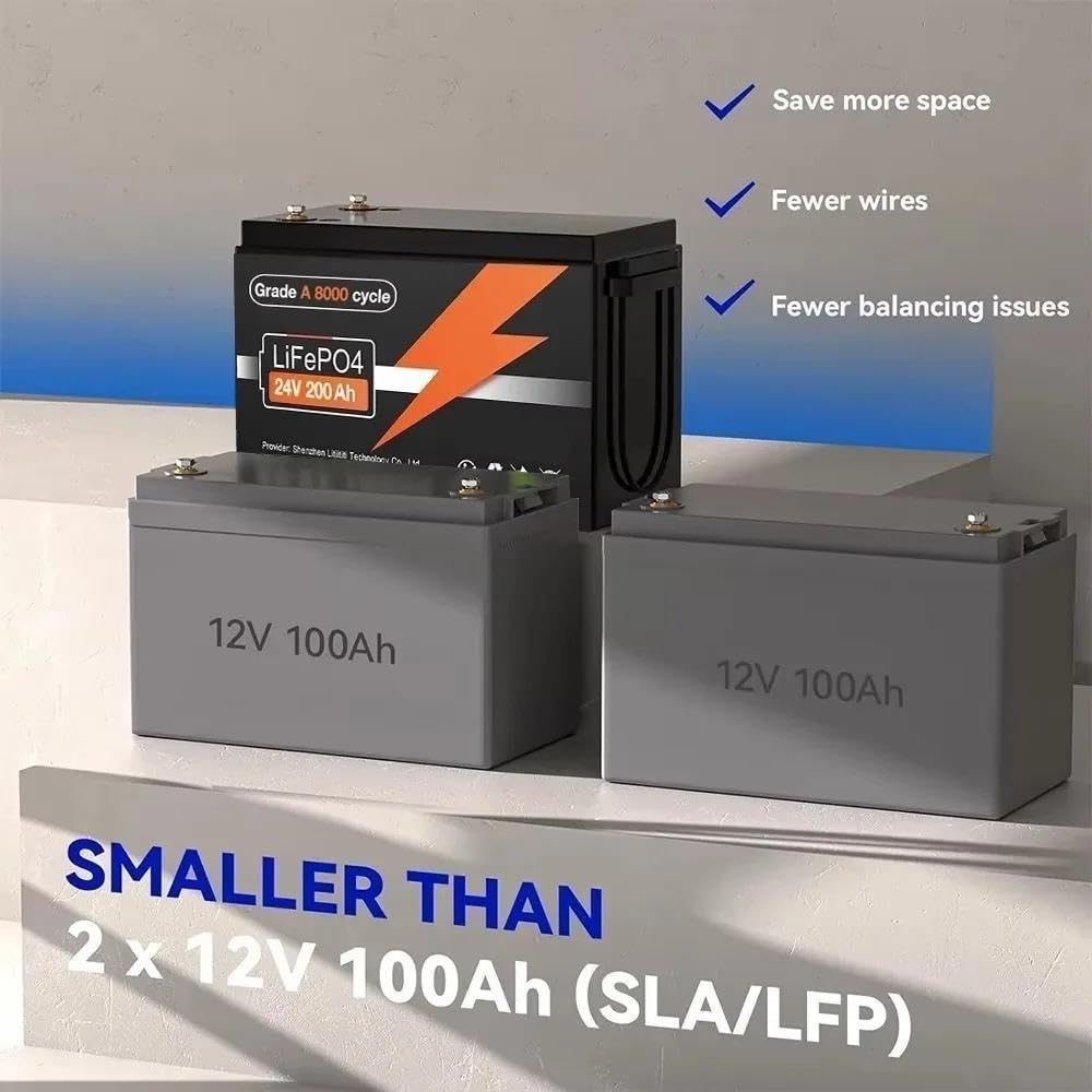 Litio BMS Incorporado de la batería de 24v 200Ah Lifepo4