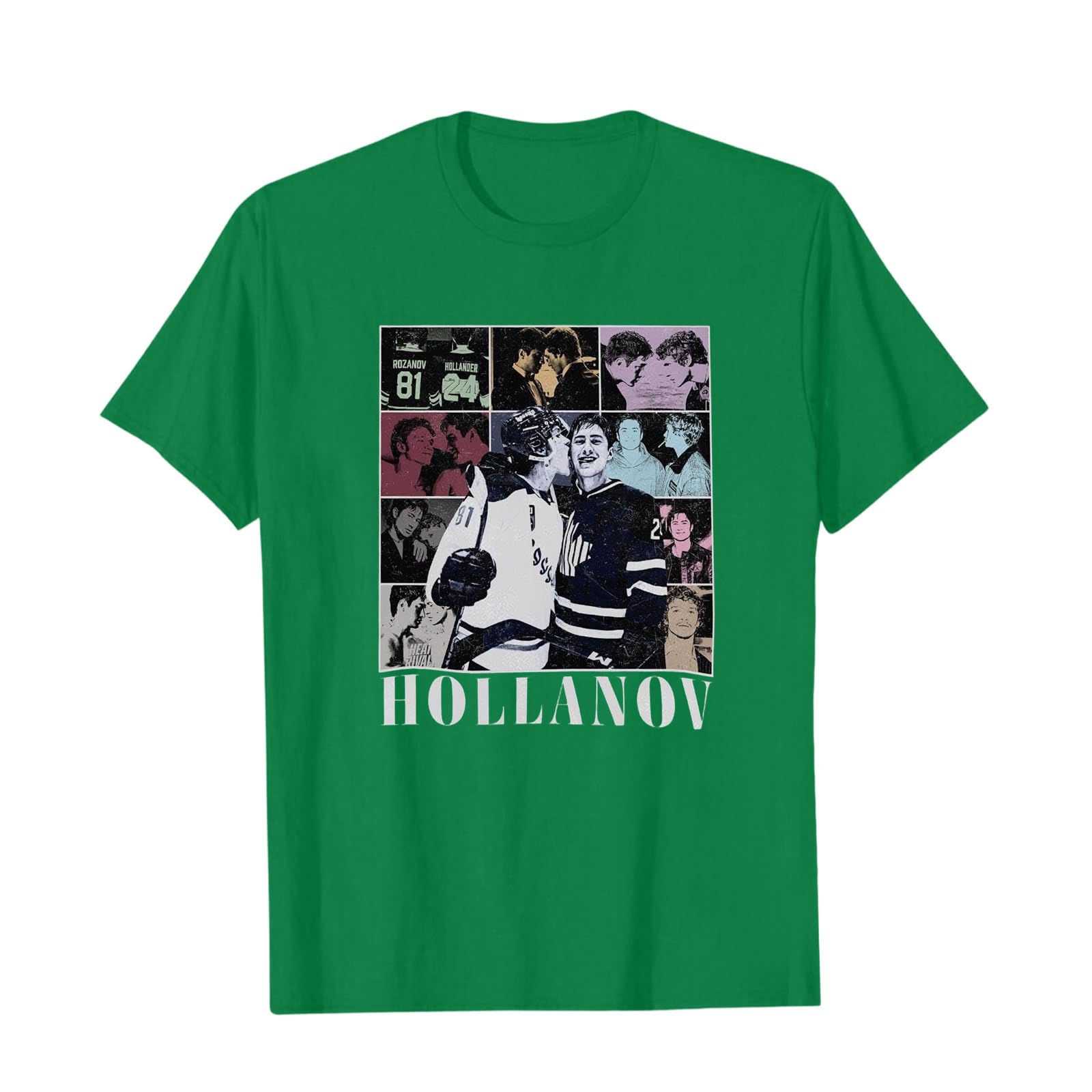 Umiquansome Heated Rivalry Shirt Graphic Tees Crew Neck Short Sleeve Casual Tshirt Merch Unisex for Fans Greens 4XL