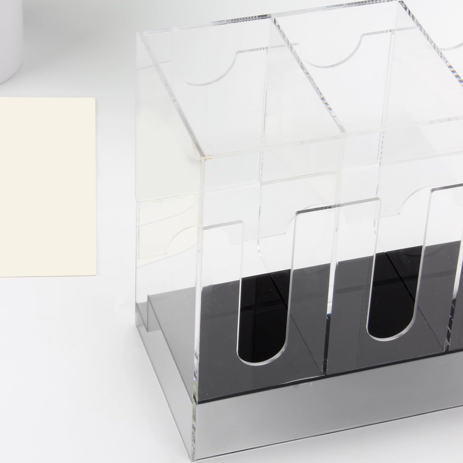 Karten-Dispenser 3-Fach transparentes Theken-Aufbewahrungsdisplay | Sammelkarten-Pack-Organizer Stapelbar Staubdicht Vertikal Sammelkartenspielzimmer Zuhause Schlafzimmer Sammlung