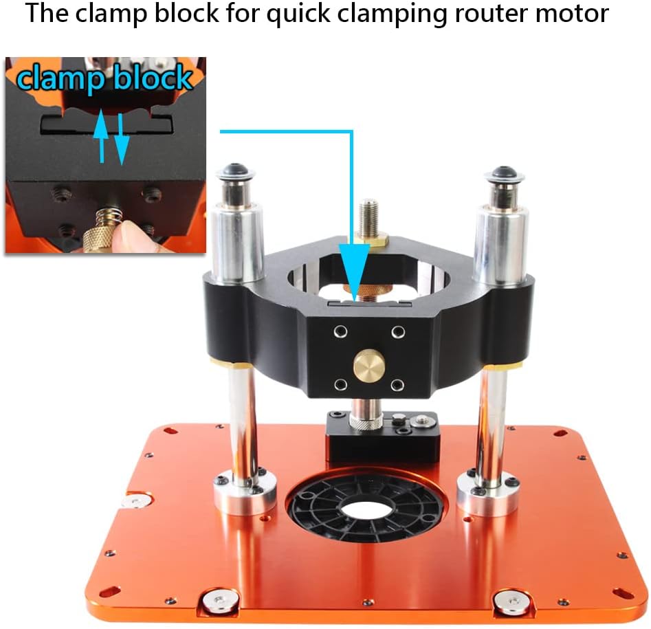 O'SKOOL Router Lift Systems with 24 Inches Long Router Table Fence System for 3-1/2" Diameter Motors
