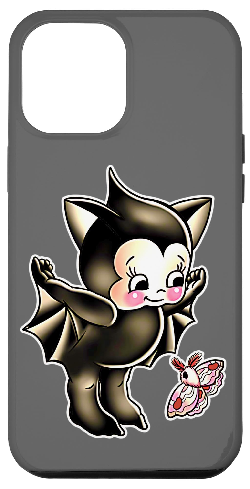 Vampire Bat Kewpie Baby x Moth Halloween Case for iPhone 14 Pro Max