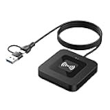 CAC NFC Smart Card Reader Military, Dual Interface USB DOD Military ID/IC Card Reader with Contactless NFC Tap-to-Read, USB C Adapter Compatible with Windows, Linux, MacOS