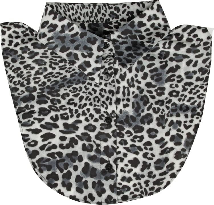 Capelli New York Krageneinsatz mit Leopardenmuster Black/Grey Combo