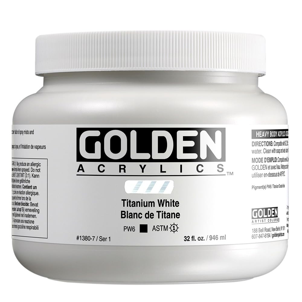 Golden Artist Colors - Acrylic: 32 oz., (Heavy Load) White Titanium I