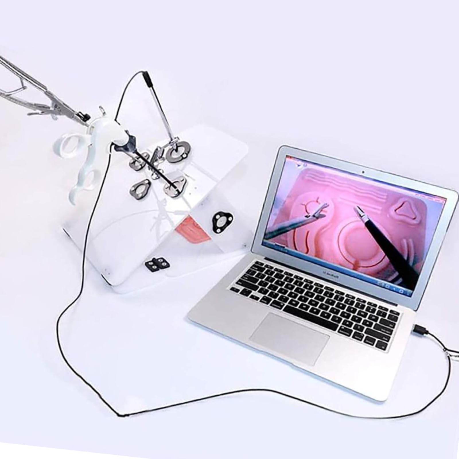 Laparoskopowy symulator trenażera, pudełko na symulator, kamera HD USB z 6 modułami treningowymi, 4 instrumentami chirurgicznymi