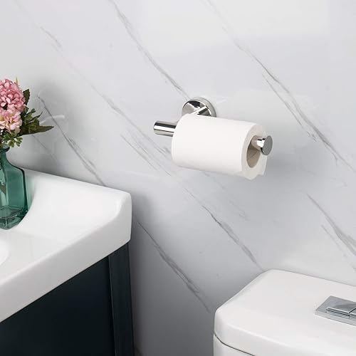 Miniatura 2 de NearMoon Soporte para papel higiénico de baño, acero inoxidable SUS304 de alta calidad, resistente al óxido, para baño, cocina, baño (1 paquete,