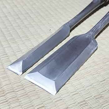 突きノミ ２本セット Amazon.co.jp: 大工道具 鑿 突き鑿 叩き鑿 職人 宮大工 在銘 國鶴 国鶴