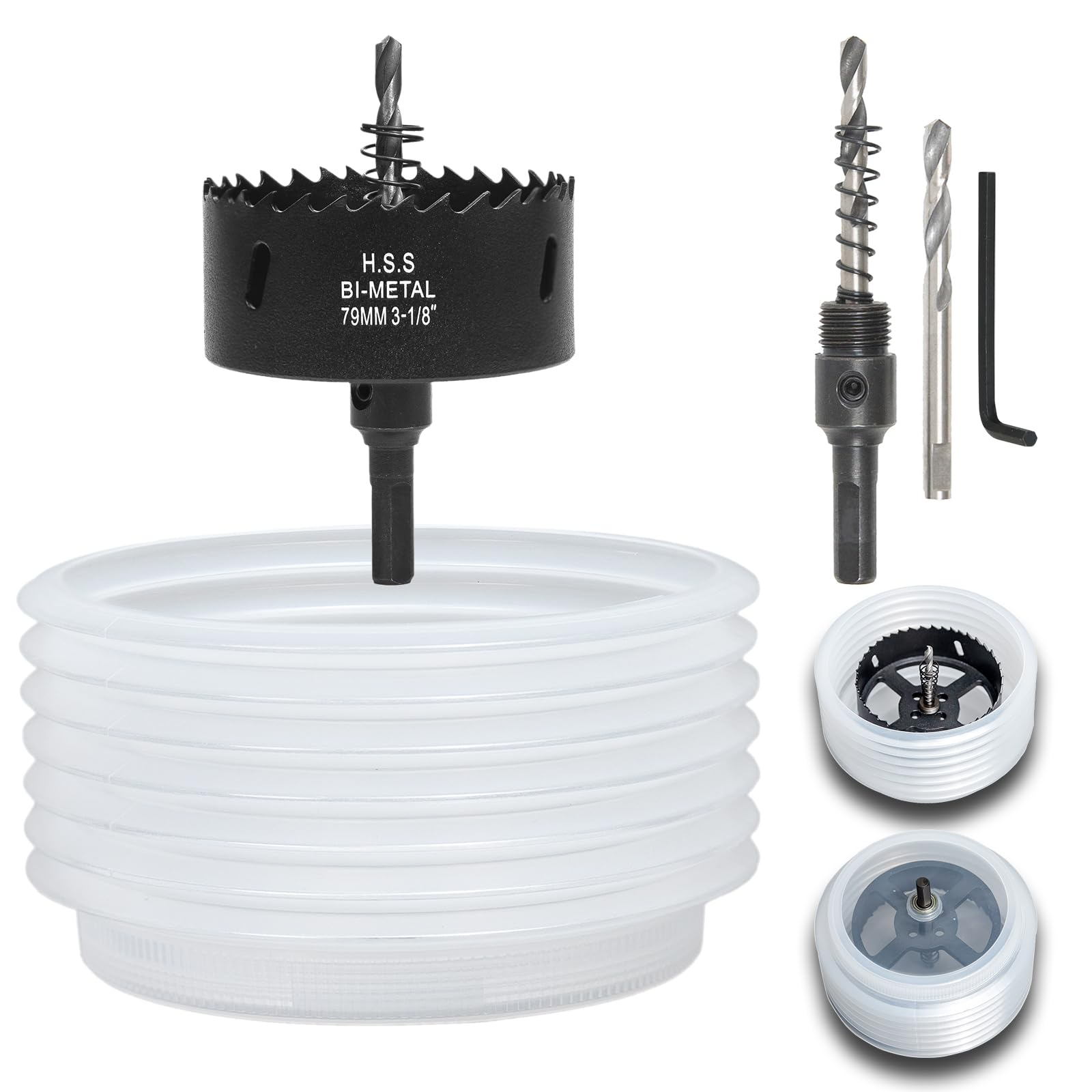 6.25" Hole Saw with Dust Bowl - Easy Drywall Cutting -9 6.25" Hole Saw with Dust Bowl - Easy Drywall Cutting -9