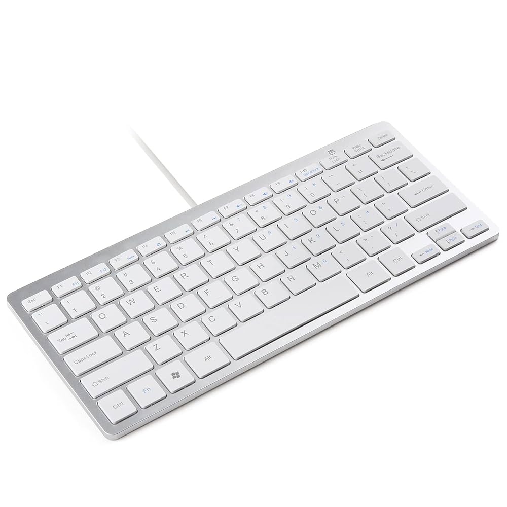 ホワイト コンパクトキーボード 英語配列 Amazon.co.jp: GMYLE USB 接続 スリムコンパクトキーボード 78