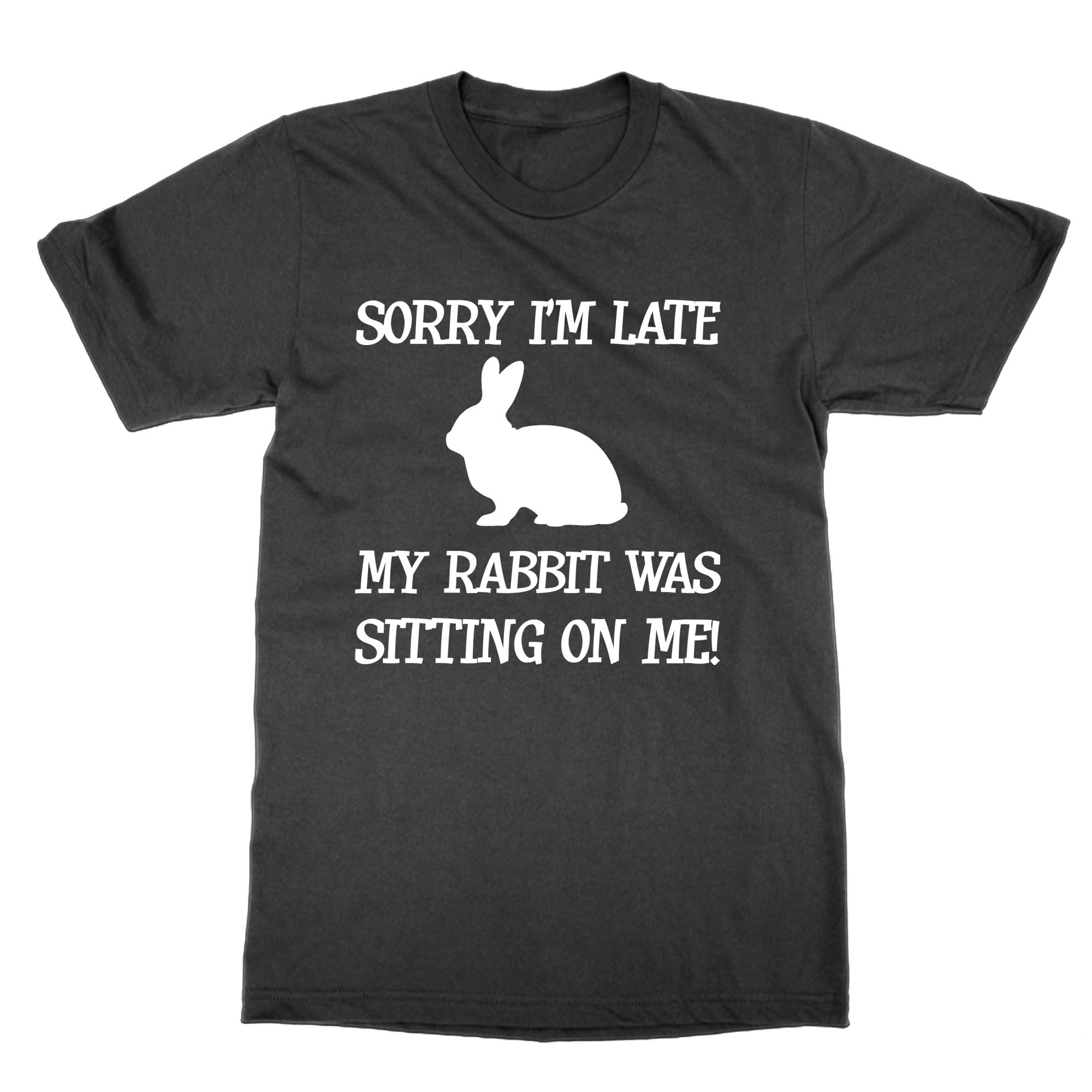 T-shirt lapin noir M : l'excuse parfaite pour justifier vos retards - 2