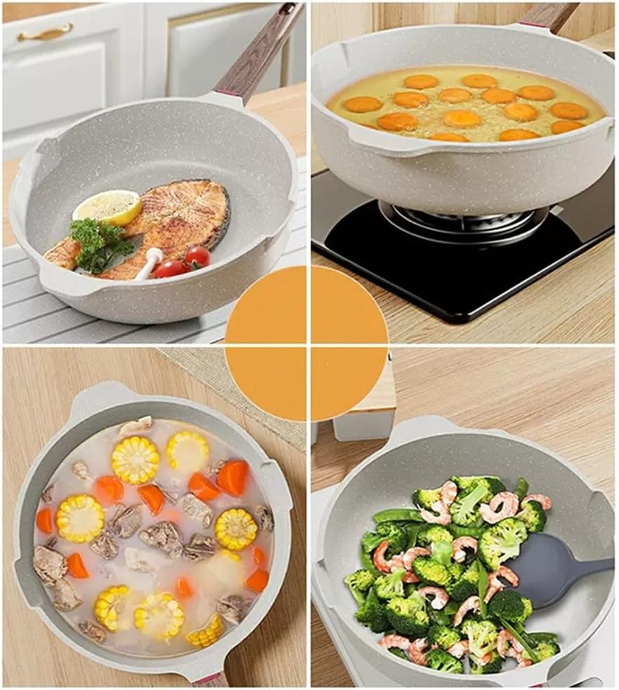 Non-stick Frying Pan Wok Household Steak Induction Cooker Gas Is Applicable Applicable, Fits all, As show