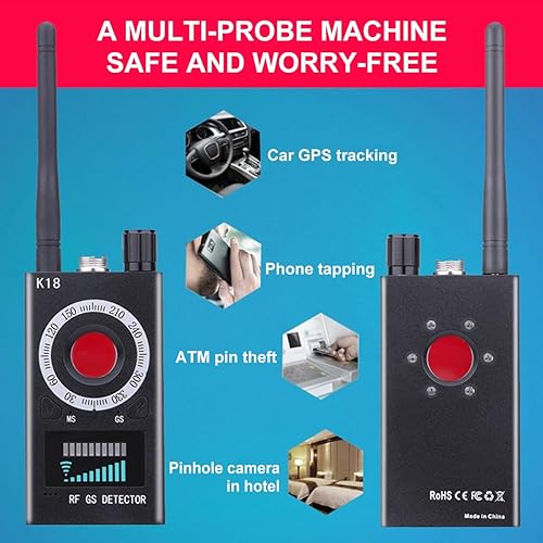 Miniatura 2 de Detectores de cámara oculta Detectores de errores Detector de señal inalámbrico Detector de cámara de luz infrarroja, GPS Anti-manipulación, 4 modos