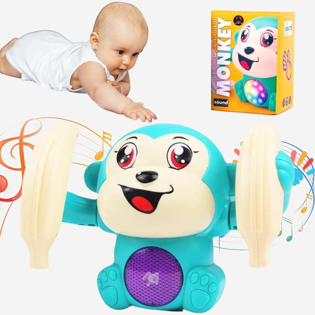 VE Dancing Monkey Musical Toy for Kids Baby Spinning Rolling Doll Tumble Toy with Voice Control Musical Light and Sound Effects with Sensor - Multicolor (B0CY39JRCJ) Amazon Price History, Amazon Price Tracker