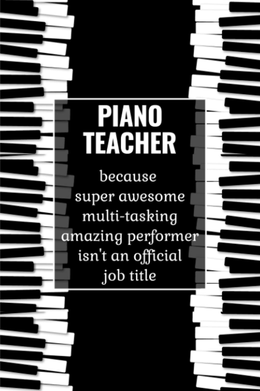 Professeur de piano carnet notes idée cadeau enseignant musique