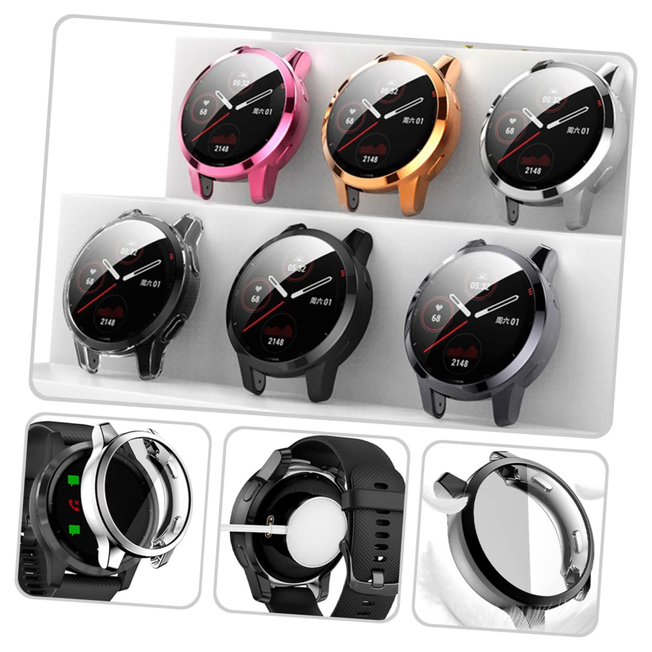 DOITOOL 30pièces Écran TPU pour Montre Venu Étui De Complète Modernes Aux Rayures Et Et Confortable