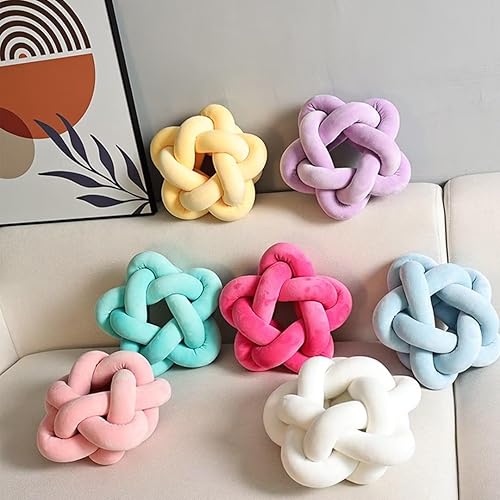 Miniatura 2 de Almohada de nudo de estrella de felpa suave de 12.59 pulgadas, almohada morada, decoración de habitación, almohadas de relleno para cojín en casa,