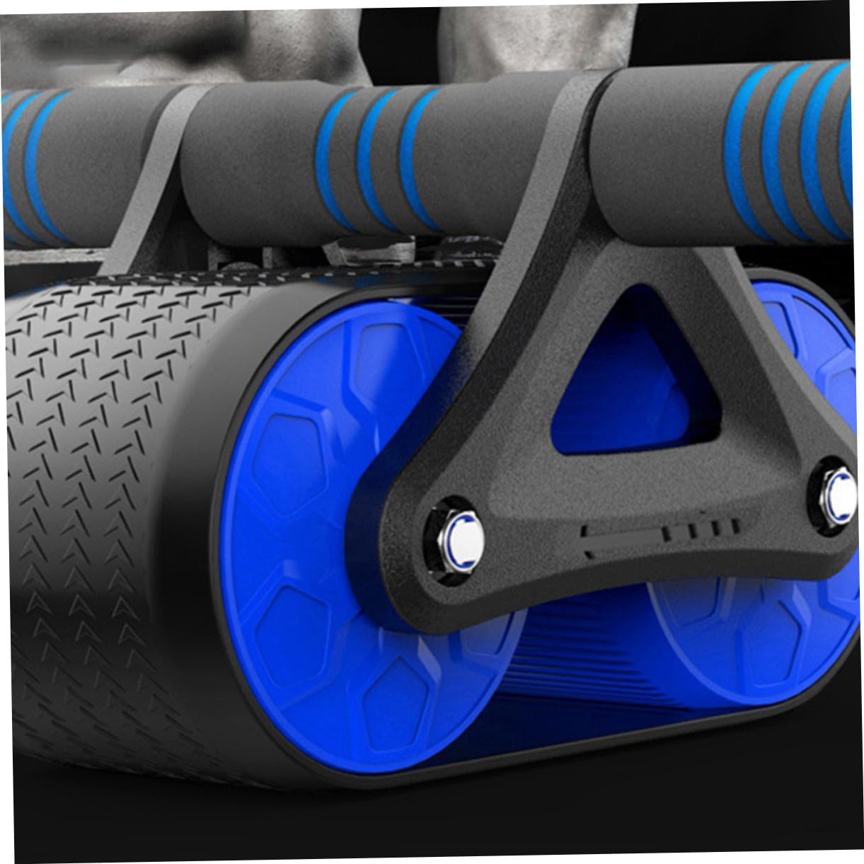 Ruota Addominali Fitness Professionale con Manico in Abs e Gomma Ruota Spessa Stile Tank per Allenamento Core Silenzioso Roller Addominali per Uomo e Donna Attrezzo Palestra Casa