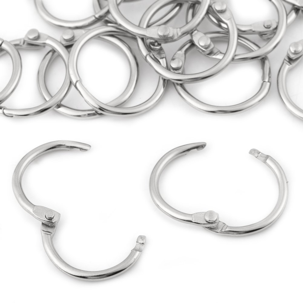 20mm Metalen Scharnierringen / Bindringen / Klikringen - Zilver