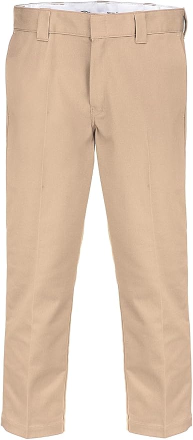 Pantalones De Trabajo Dickies Para Hombre - Corte Ajustado, Pierna Cónica, Color Desert Sand, Talla 33W X 32L