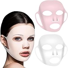 2 Pieces Reusable Facial Mask Cover Silicone Skin Mask Moisturizing Face Wrap for Sheet Prevent Evaporation Masks Face Care Tool